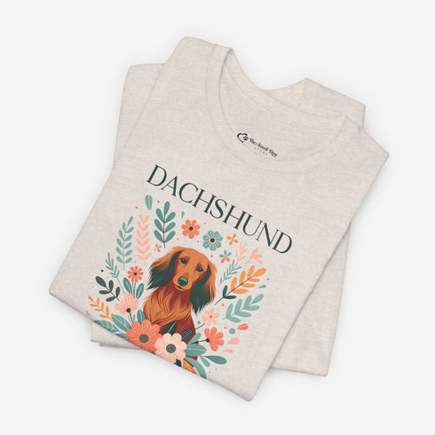Dachshund T- Shirt for Women - Longhaired Dachshund Mom Shirt